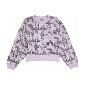 Taylor Swift The Eras Tour Cropped Lavender Pullover Size Large Sweatshirt